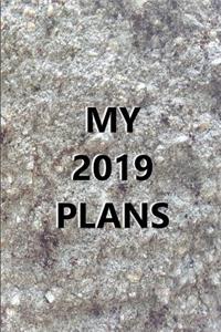 2019 Daily Planner My 2019 Plans Engraved Carved Stone Style 384 Pages