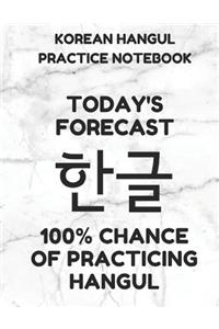 Korean Hangul Practice Notebook