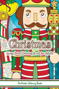 Christmas Large Print Coloring Book For Adults