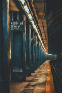 Evening in the Subway - Lined Notebook with Margins
