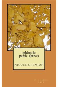 cahiers de poésie (brève)