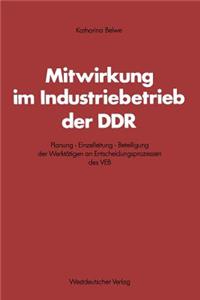 Mitwirkung Im Industriebetrieb Der Ddr