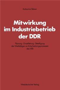 Mitwirkung Im Industriebetrieb Der DDR