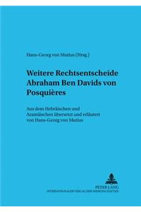 Weitere Rechtsentscheide Abraham Ben Davids Von Posquières