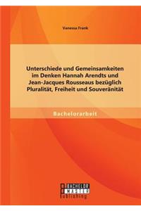 Unterschiede und Gemeinsamkeiten im Denken Hannah Arendts und Jean-Jacques Rousseaus bezüglich Pluralität, Freiheit und Souveränität