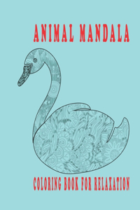 animal mandala coloring book for relaxation