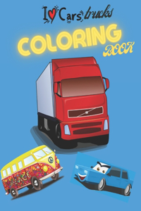 Coloring Book, Cars, Trucks