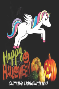 Happy Halloween, Cursive Handwriting