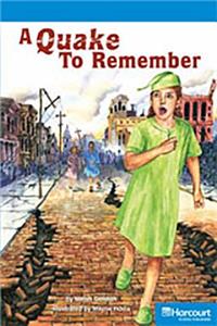 Storytown: On Level Reader Teacher's Guide Grade 6 a Quake to Remember