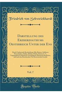 Darstellung des Erzherzogthums Oesterreich Unter der Ens, Vol. 7: Durch Umfassende Beschreibung Aller Ruinen, Schlösser, Herrschaften, Städte, Märkte, Dörfer, Rotten U. U., Topographisch-Statistisch-Genealogisch-Historisch Bearbeitet, und nach den