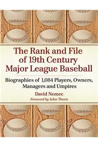 The Rank and File of 19th Century Major League Baseball