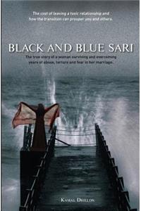 Black and Blue Sari