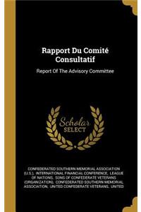 Rapport Du Comité Consultatif