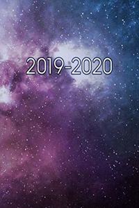 2019-2020 Dated Academic Planner Cosmic Nebula