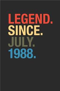 Legend Since July 1988