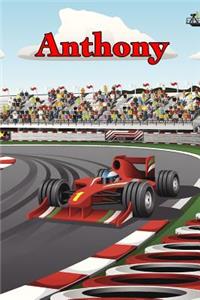 Anthony: Racecar Blood Sugar Diet Diary Journal Log Book 120 Pages 6"x9"