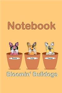 French Bulldogs in Flowerpots Notebook