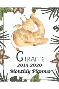 2019-2020 Giraffe Monthly Planner
