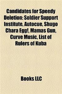 Candidates for Speedy Deletion