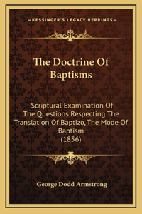 The Doctrine Of Baptisms