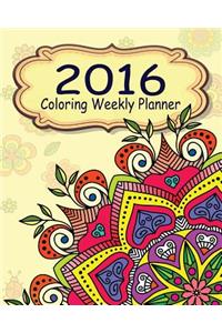 2016 Coloring Weekly Planner
