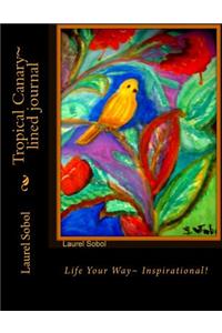 Tropical Canary lined journal