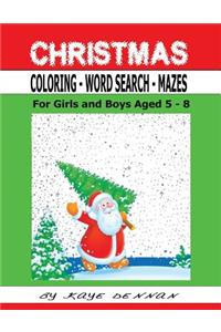Christmas Coloring - Word Search - Mazes