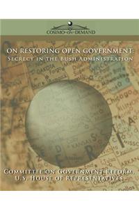 On Restoring Open Government