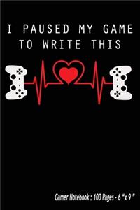 I Paused My Game To Write This