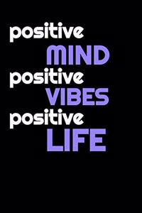 yoga positive mind positive vibes positive life; notebook 120 pages 6 9 inches journal