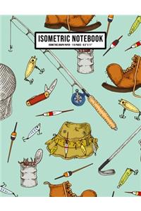 Fishing Isometric Graph Paper Notebook