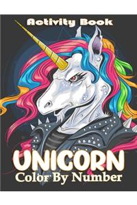 Unicorn Color By Number Activity Book