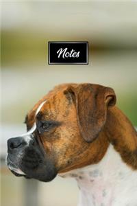 Boxer Dog Pup Puppy Doggie Notebook Bullet Journal Diary Composition Book Notepad - Bored Looking