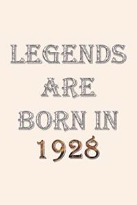 Legends Are Born In 1928 Notebook