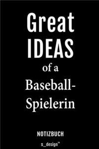 Notizbuch für Baseball-Spieler / Baseball-Spielerin