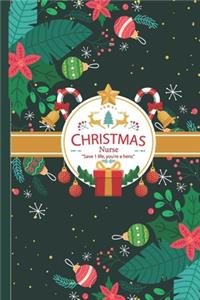 Christmas Notebook for Nurse - Green