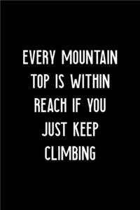 Every Mountain Top Is Within Reach If You Just Keep Climbing