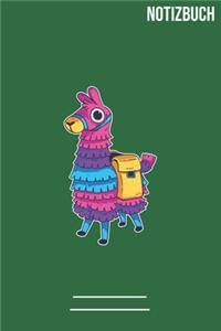 Notizbuch Liniert Buntes Llama