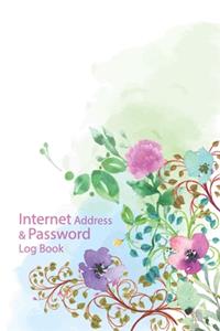 Internet Address & Password Log Book: Organizer Notebook Journal Pocket