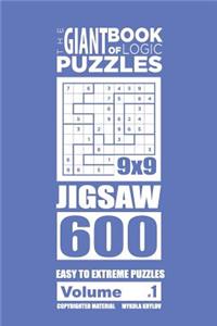 Giant Book of Logic Puzzles - Jigsaw 600 Easy to Extreme Puzzles (Volume 1)