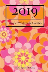 2019 Planner Weekly and Monthly: Weekly Calendar and Notes 2019 Professional Planner 6x9 Task Planner and Organizer