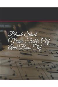 Blank Sheet Music Treble Clef and Bass Clef