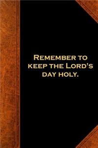 2019 Weekly Planner Religious Modern Wording 3rd Commandment Vintage Style