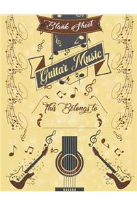 Guitar Music Blank Sheet
