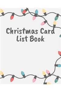 Christmas Card List Book