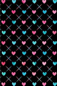 Bullet Journal Notebook Quilted Watercolor Hearts Pattern 5
