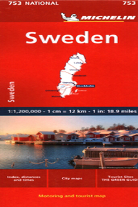 Sweden - Michelin National Map 753