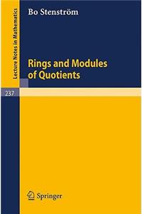 Rings and Modules of Quotients
