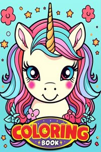 Cute Kawaii Unicorn Coloring Book