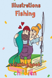 Illustrator Fishing Coloring Book Children